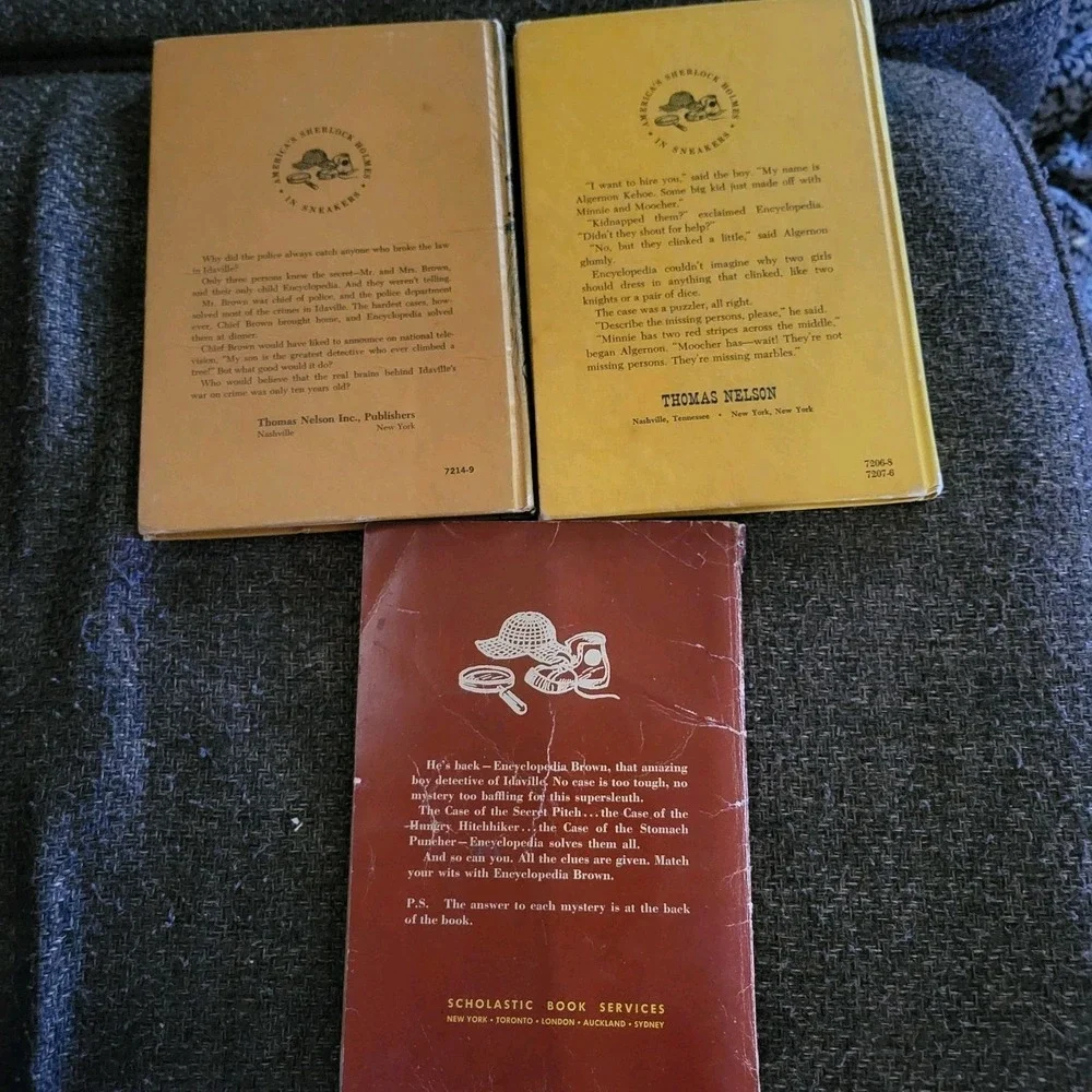 Vintage Encyclopedia Brown Books Lot 3 Donald J Sobol 2 Hardcover 1 Paperback...